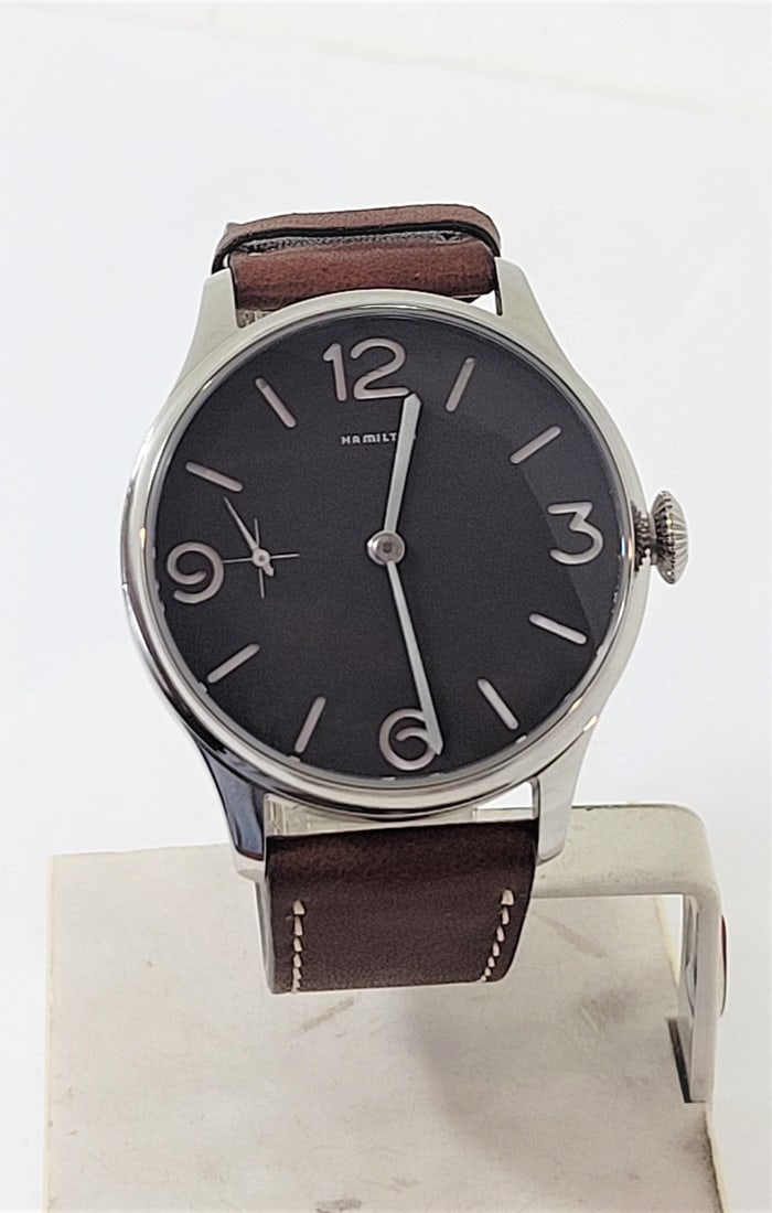 Mens High Grade HAMILTON Winding Watch Cal 917 Re-Cased* Chocolate Dial* EXLNT - 2