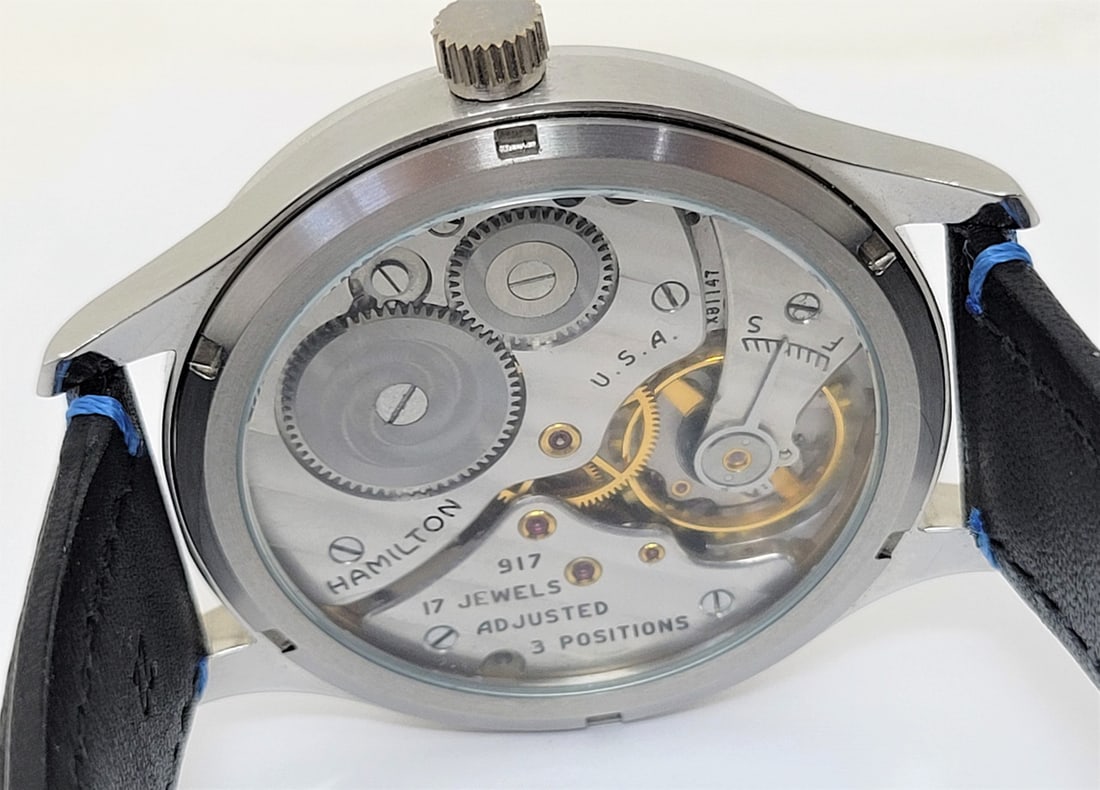 Vintage Mens High Grade HAMILTON Winding Pocket Watch Movement Cal 917* Re-Cased - 6