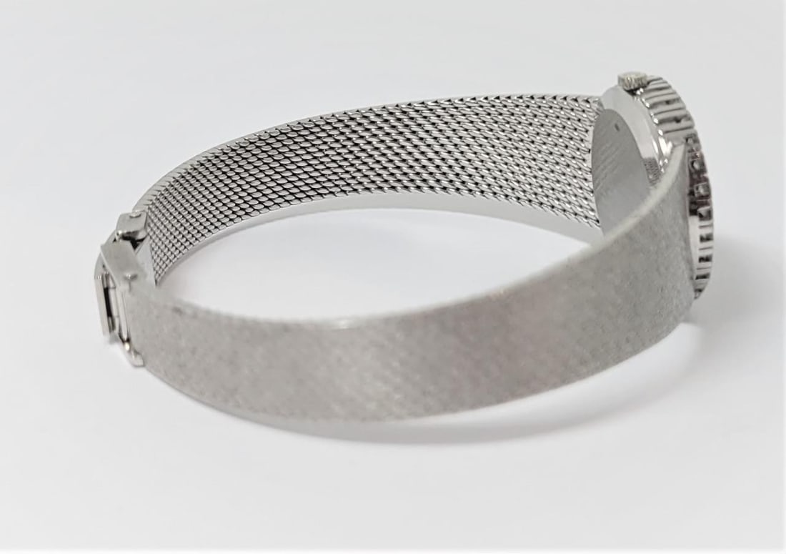 Vintage 18k White UNIVERSAL GENEVE Winding Ladies Watch 1 ct Diamond Bezel F/VS1 - 5