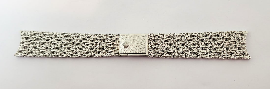 SOLID 18k White GOLD PATEK PHILIPPE Watch Bracelet 17 mm 44.6 grams* EXLNT (1 of 11)