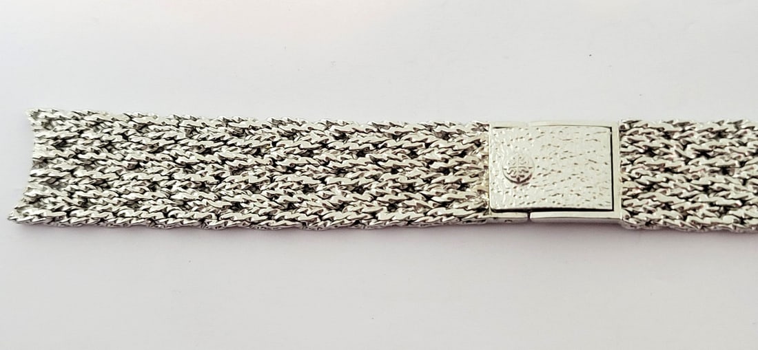 SOLID 18k White GOLD PATEK PHILIPPE Watch Bracelet 17 mm 44.6 grams* EXLNT - 3