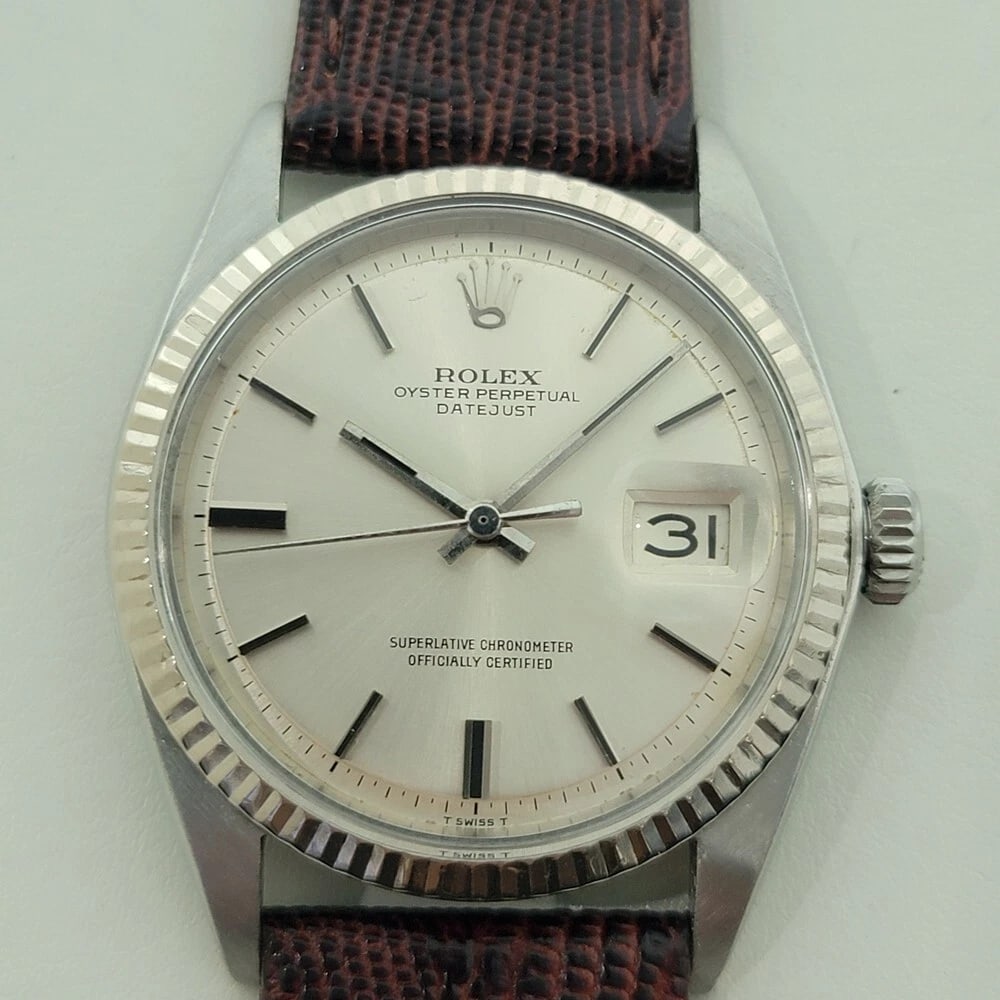 Rolex Oyster Datejust 1601 36mm 18k Gold SS 1960s Mens Automatic Vintage RA560 (1 of 13)