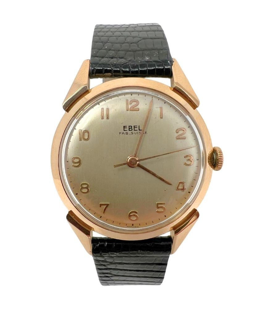Vintage 18k Rose Gold EBEL Winding Watch 1950s Cal 1100 Ref 1057* EXLNT* RARE: Vintage 18k Rose Gold EBEL Winding Watch 1950s Cal 1100 Ref 1057* EXLNT* RARE Great present for yourself or someone you love as well as for vintage collectors or enthusiasts! * Solid 18k rose gold