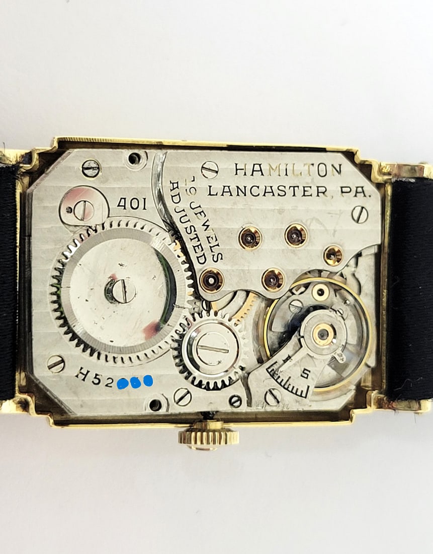 Vintage Solid 14k HAMILTON Andrews Winding Watch 1930s Cal 401 * EXLNT RARE - 10
