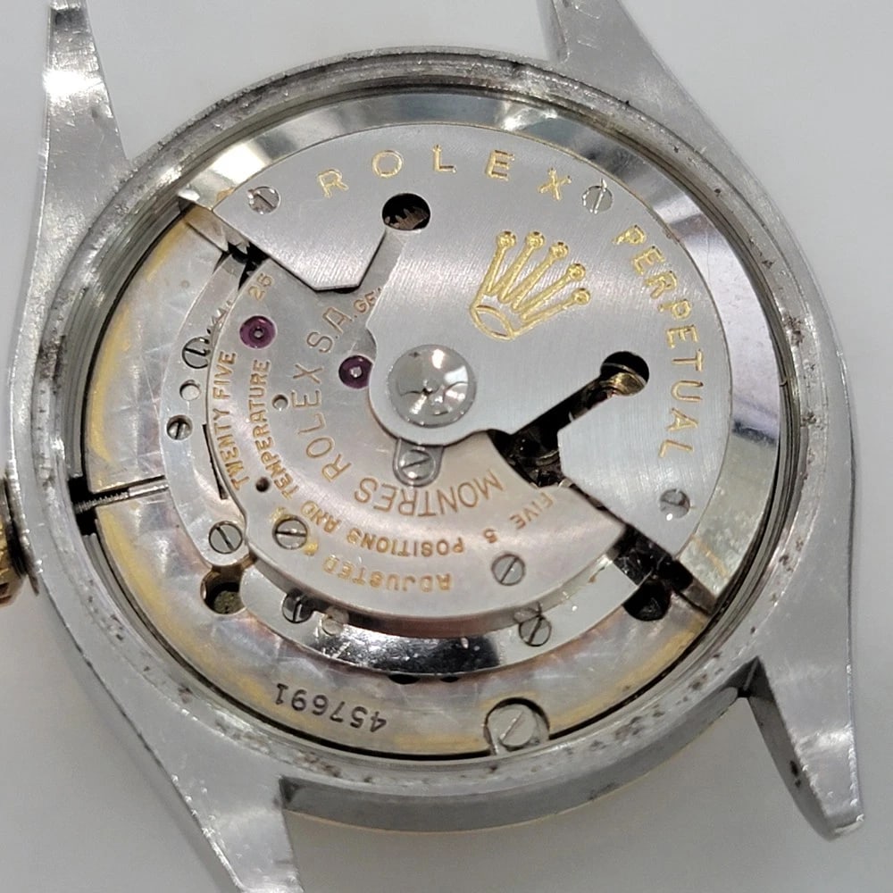 Rolex Oyster Perpetual 6581 34mm Mens 14k SS Rare 1960s Vintage Automatic RA665B - 11