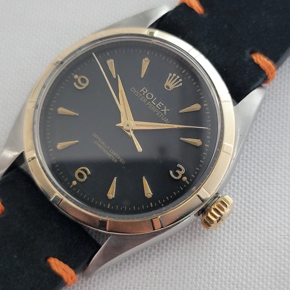 Rolex Oyster Perpetual 6581 34mm Mens 14k SS Rare 1960s Vintage Automatic RA665B - 4