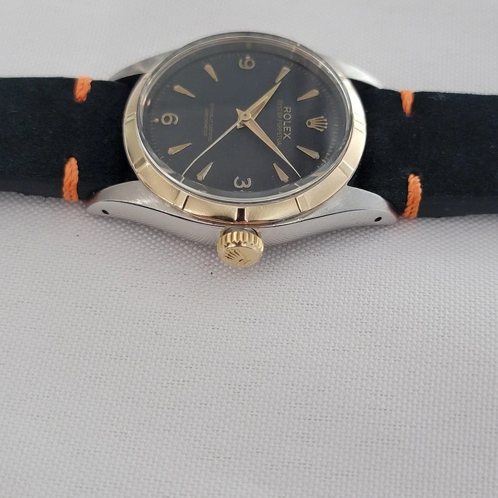 Rolex Oyster Perpetual 6581 34mm Mens 14k SS Rare 1960s Vintage Automatic RA665B - 5