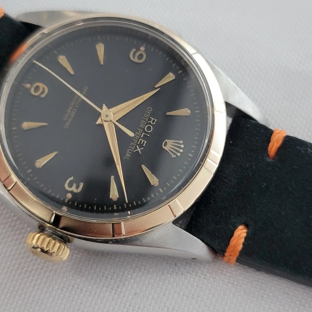 Rolex Oyster Perpetual 6581 34mm Mens 14k SS Rare 1960s Vintage Automatic RA665B - 6