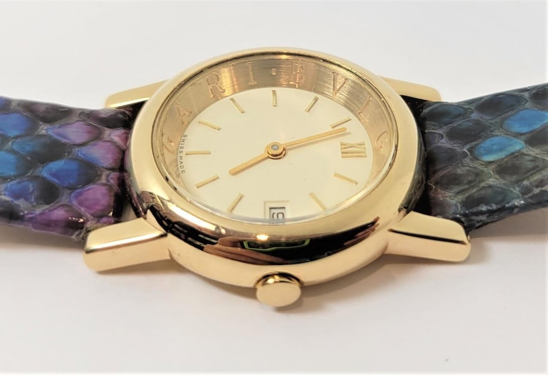 Solid 18k Yellow Gold BULGARI Ladies Quartz Watch AT26 GL* EXLNT - 5