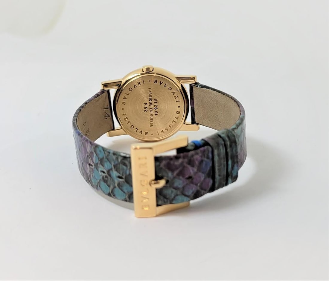 Solid 18k Yellow Gold BULGARI Ladies Quartz Watch AT26 GL* EXLNT - 7