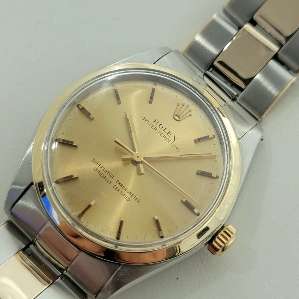 Rolex Oyster Perpetual 1002 34mm Mens 14k SS Automatic 1960s All Original RA570 - 2
