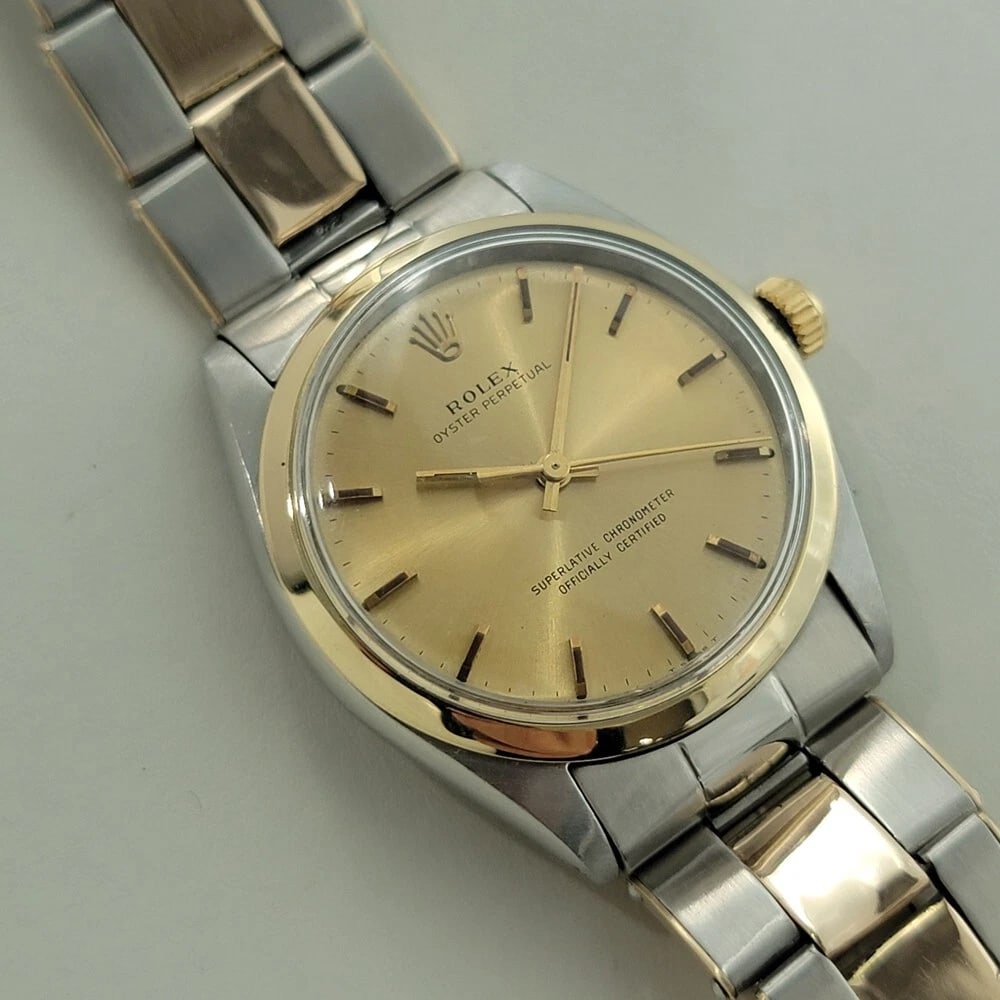 Rolex Oyster Perpetual 1002 34mm Mens 14k SS Automatic 1960s All Original RA570 - 3