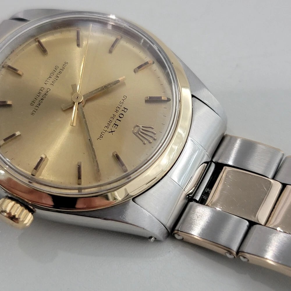 Rolex Oyster Perpetual 1002 34mm Mens 14k SS Automatic 1960s All Original RA570 - 5