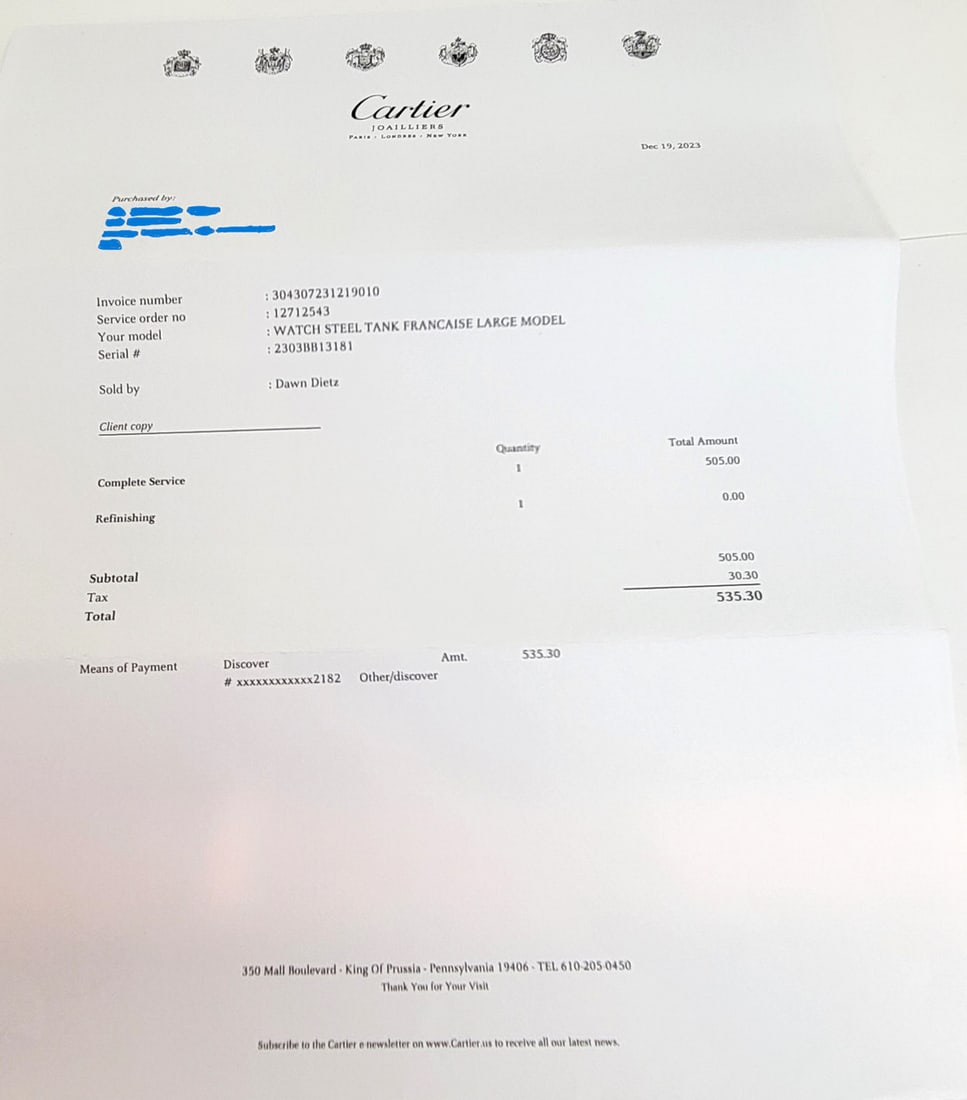 S/Steel CARTIER TANK/Francaise Chronoflex Chronograph Watch 2303* EXLNT SERVICED - 11