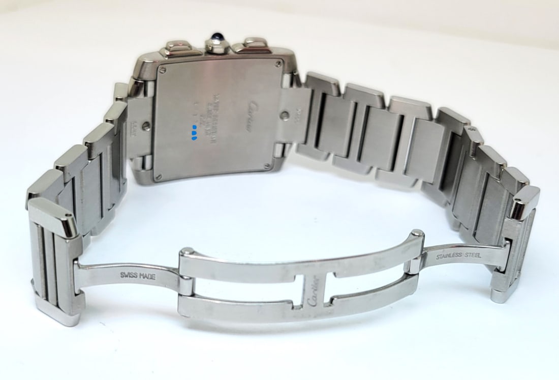 S/Steel CARTIER TANK/Francaise Chronoflex Chronograph Watch 2303* EXLNT SERVICED - 9