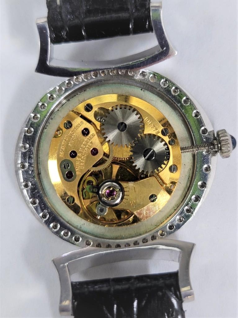 Solid 18k White Gold Ladies BAUME & MERCIER Watch Factory Set Diamonds 36646* EXLNT - 10