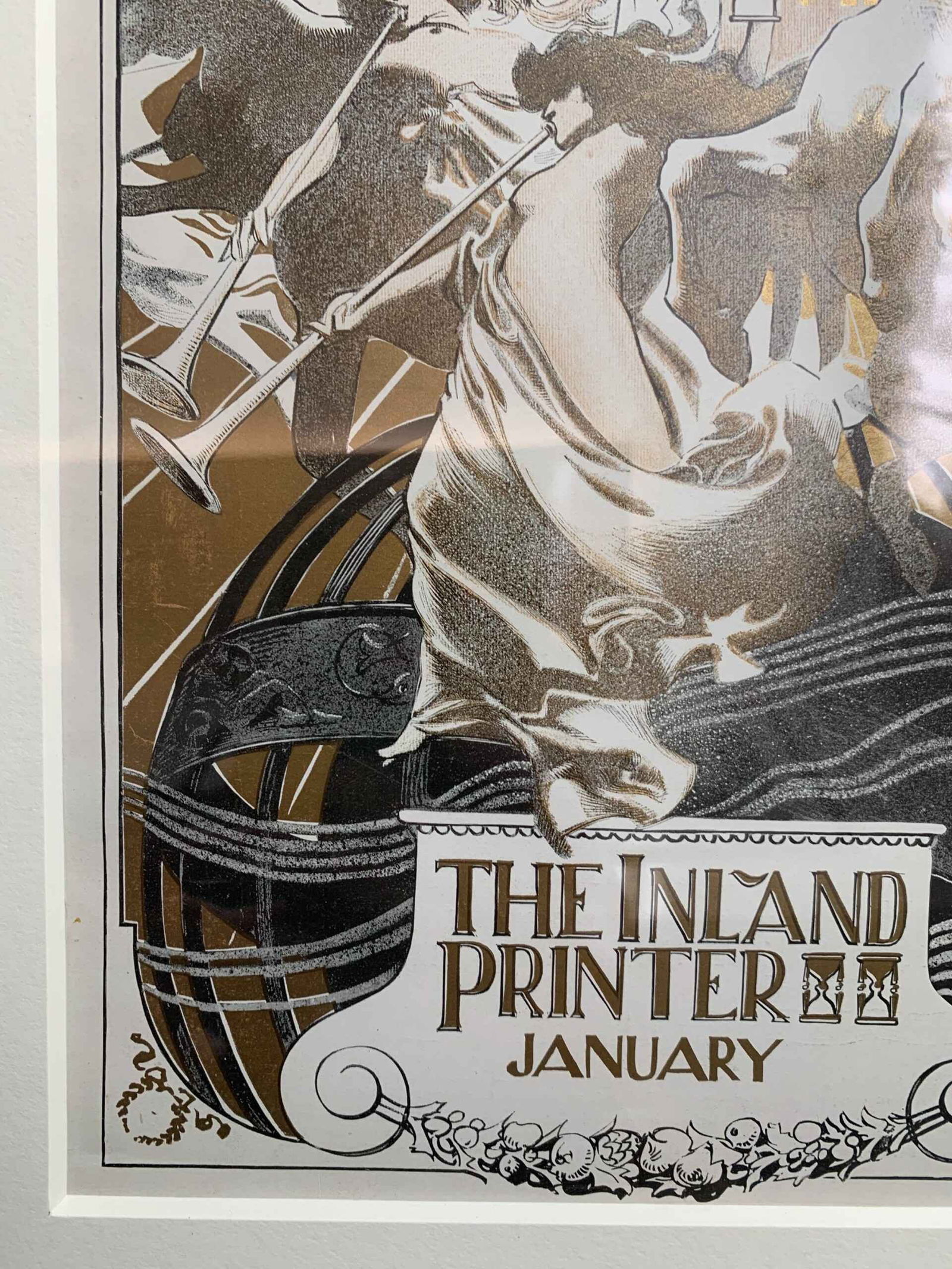 Inland Printer - Art by Leyendecker (1897) US Framed Magazine Cover - 3