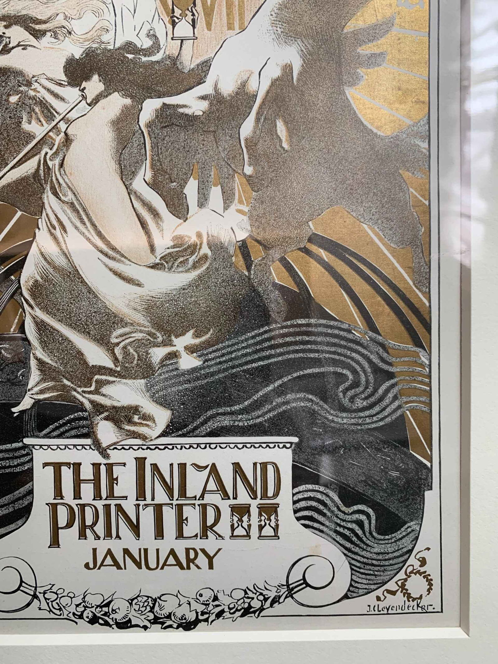 Inland Printer - Art by Leyendecker (1897) US Framed Magazine Cover - 4