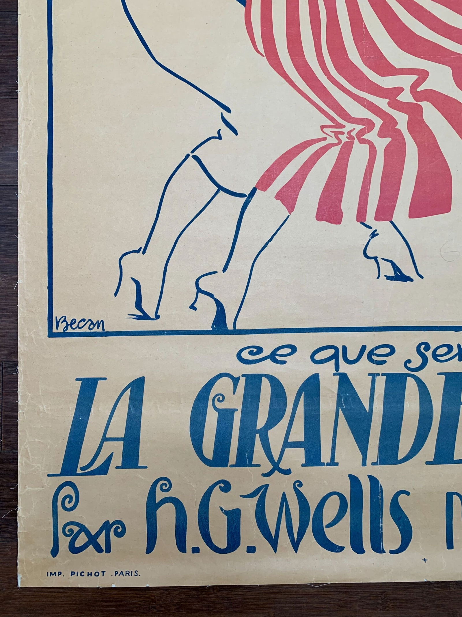 L'Oeuvre La Grand Prix - Art by Bernard Becan (1919) 31x46 French Lithograph Poster LB - 5