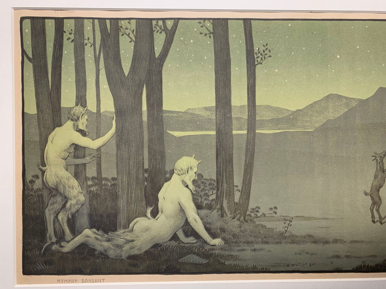 Nymphe Dansant - Paul Emile Berthon (1899) 12x24 French Lithograph - 2