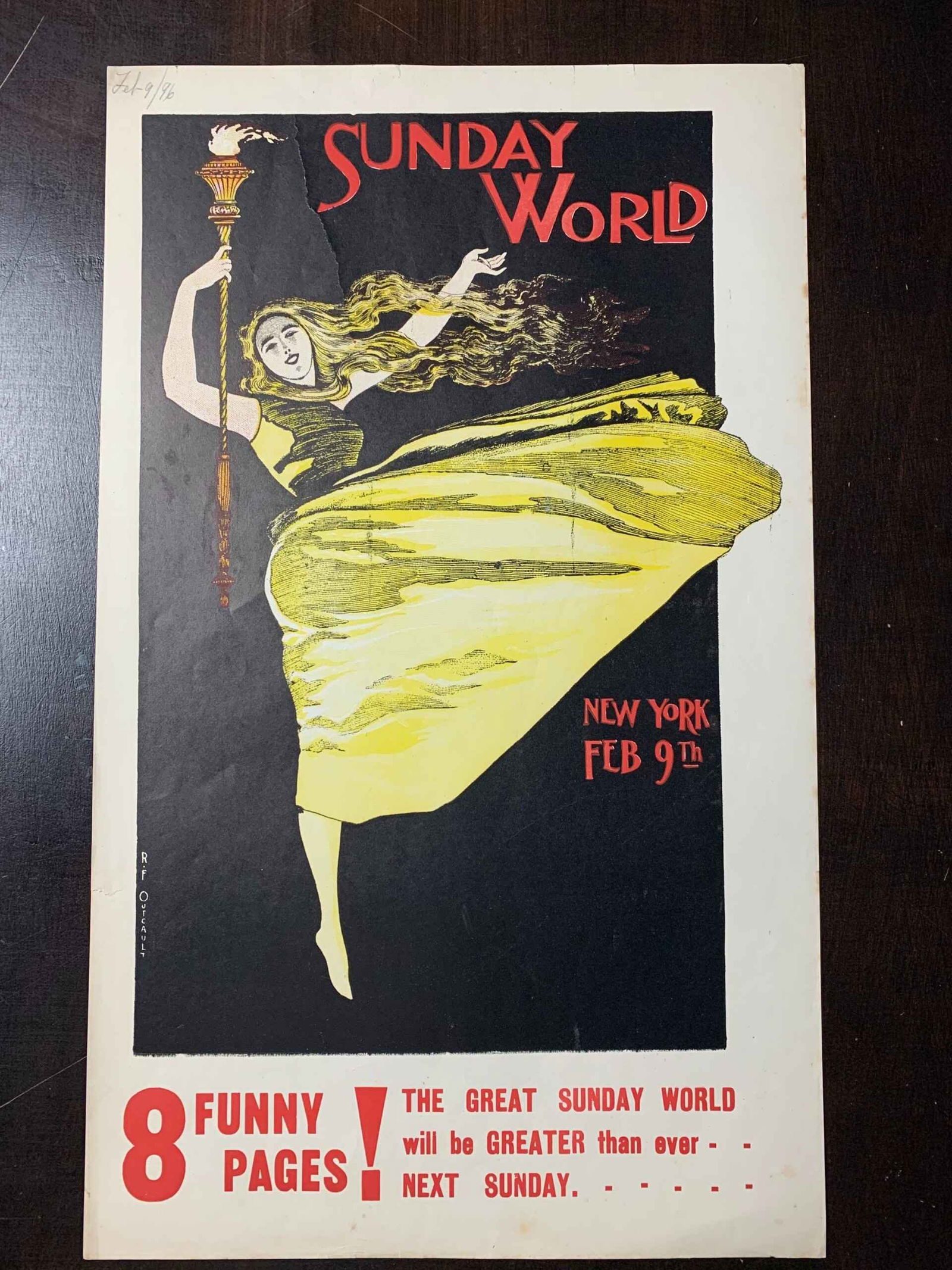 The Sunday World - Various Artists (1890's) 12x19 US Magazine Covers x4 - 2