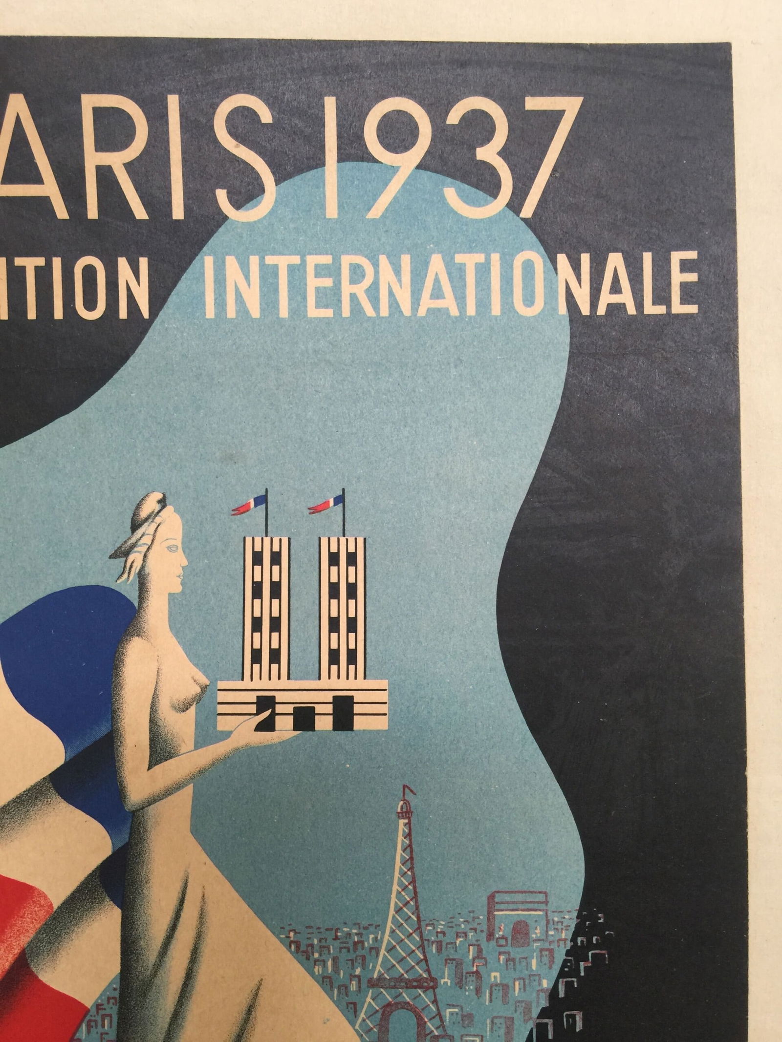 Paris 1937 - Art By Bouissoud (1937) 9.875x18 French Exposition Poster LB - 4
