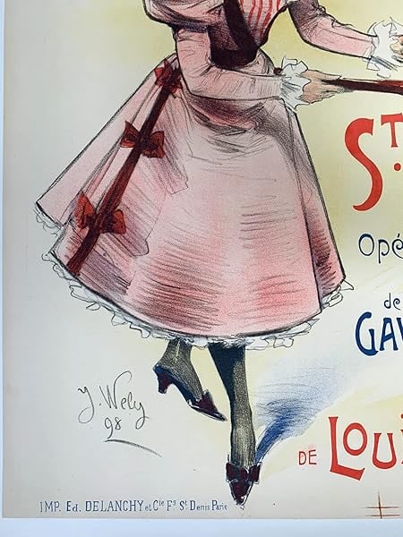 Les Demoiselles Des St. Cyriens - Art By Jacques Wely (1898) 23.5x32 French Theater Poster LB - 5