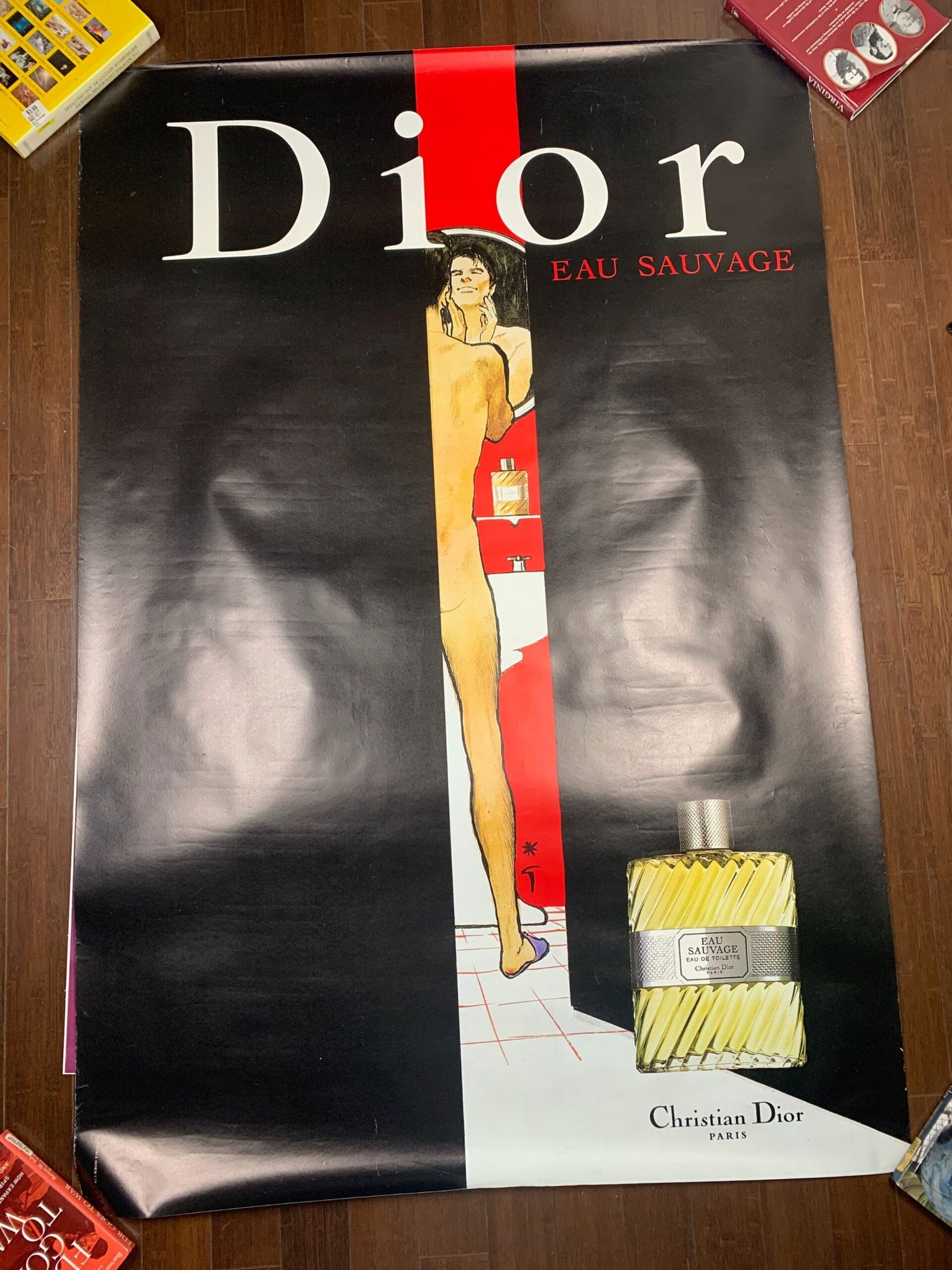 Dior Eau Savage 01 - Art By Rene Gruau (1990's) 46.5x68.75 US Advertising Poster - Double Sided: Title: Dior Eau Savage 01 - Art By Rene Gruau (1990's) 46.5x68.75 US Advertising Poster - Double Sided Description: Dior Eau Savage 01 - Art By Rene Gruau (1990's) 46.5x68.75 US Advertising Poster - D