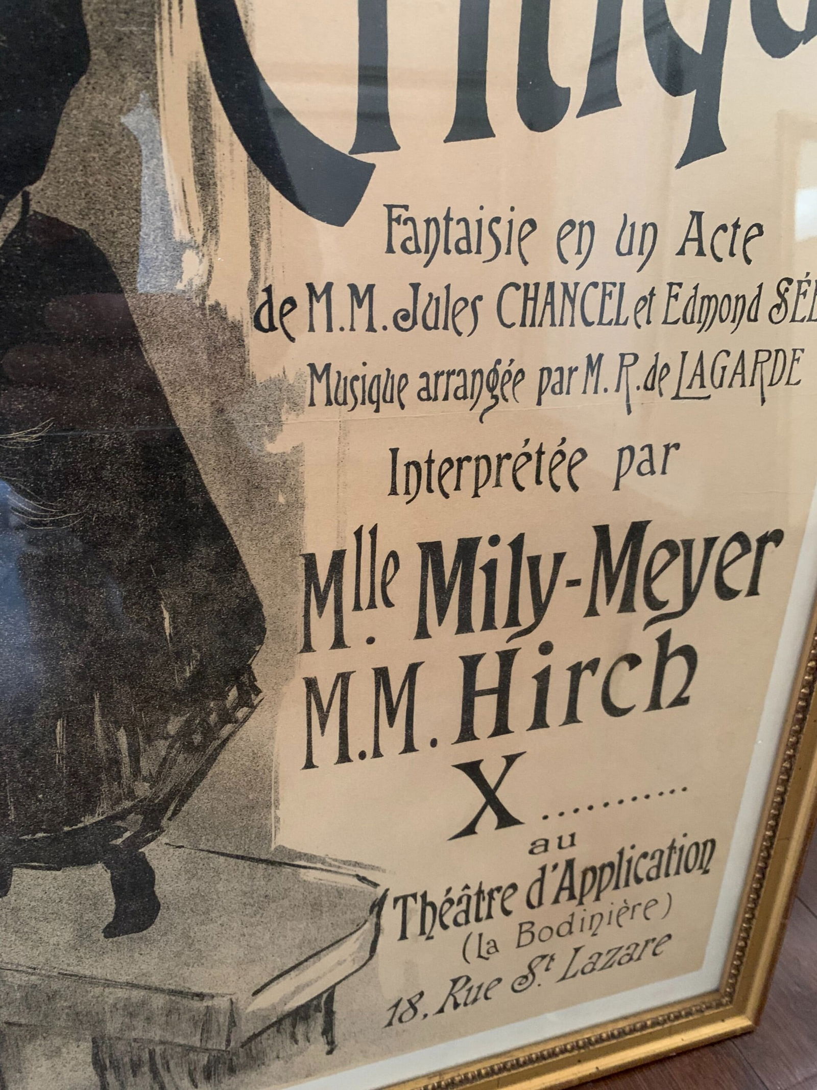 Le Lever Du Critique - Art by H.S. Ibels (1895) 20x25 French Lithograph Poster - Framed - 4