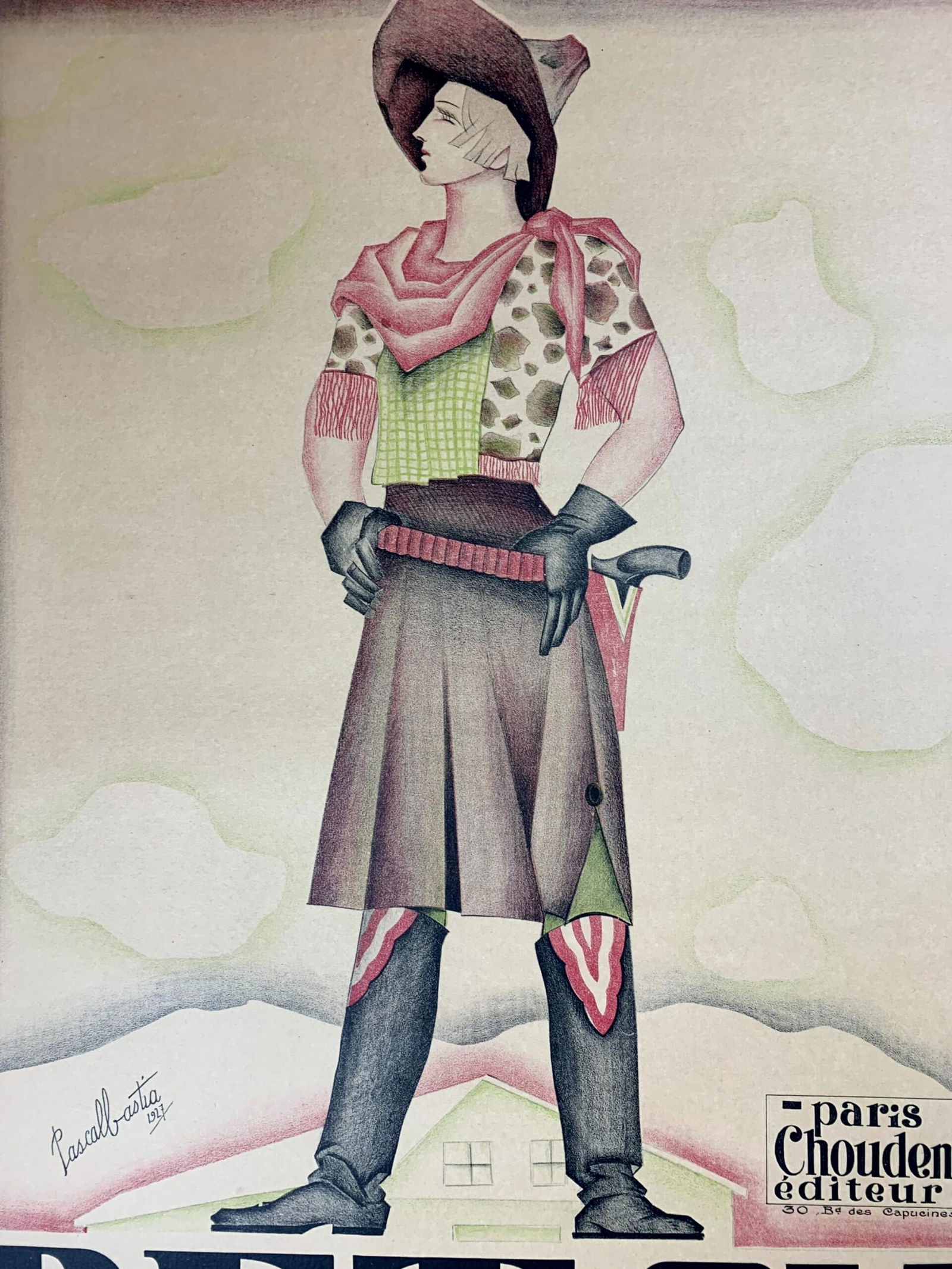 Betsy - Art By Pascal Bastia (1927) 31.25x47.25 French Theater Poster LB - 6