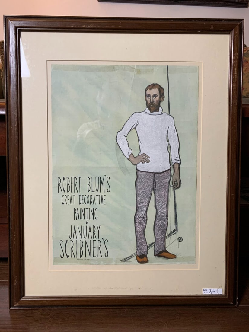 Scribner's January - Art By William Sergeant Kendall (1895) 16x20 US Advertising Poster - Framed (1 of 6)