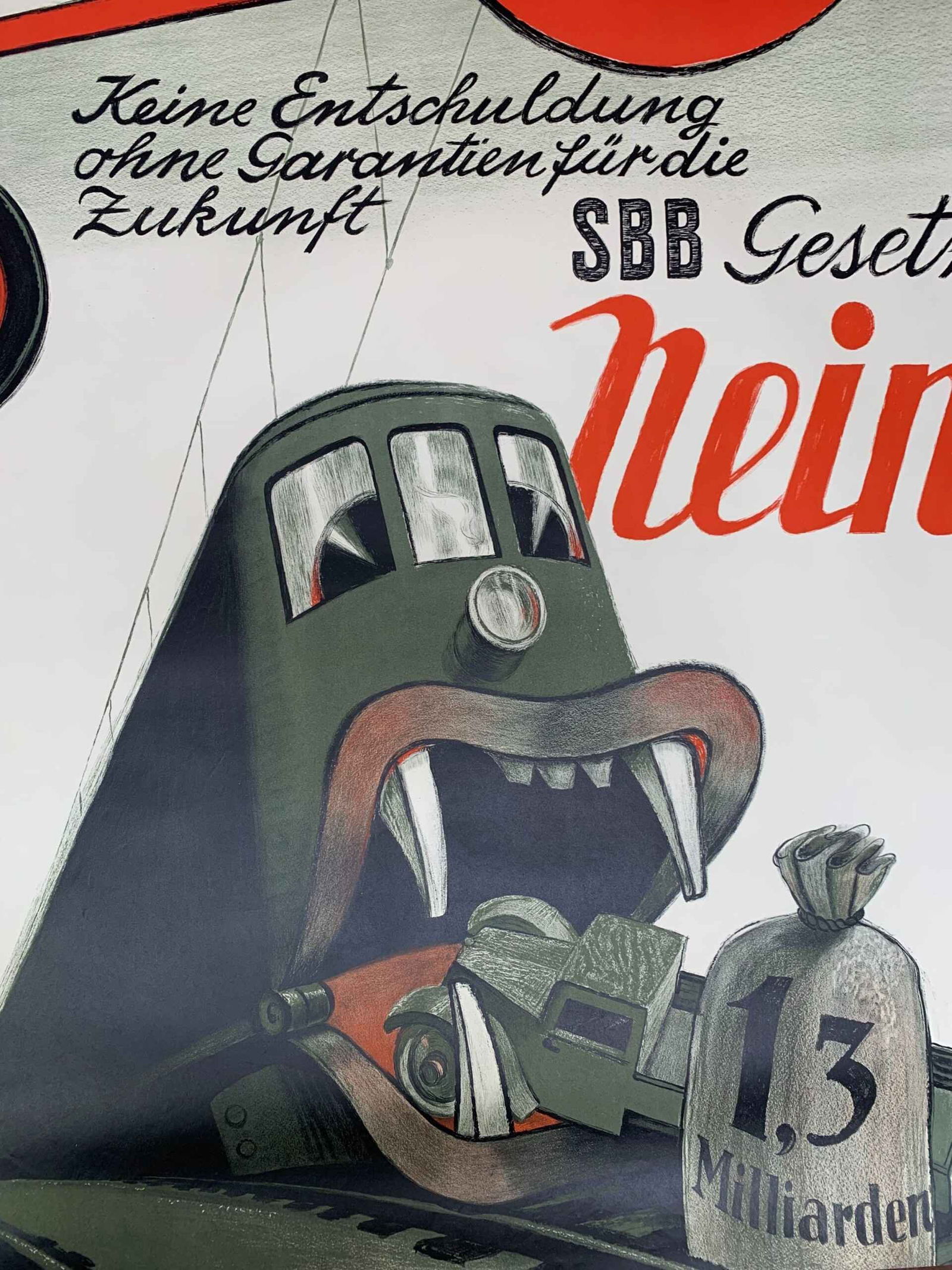 Halt! SBB Gesetz Nein Hugo Laubi (1943) 35x51 German WWII Poster - 6