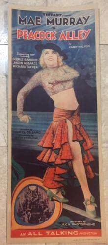 Peacock Alley - Rare Mae Murray (1930) US Insert Movie Poster: Title: Peacock Alley - Rare Mae Murray (1930) US Insert Movie Poster Description: Peacock Alley - Rare Mae Murray (1930) US Insert Movie Poster Please refer to the attached photos to determine the