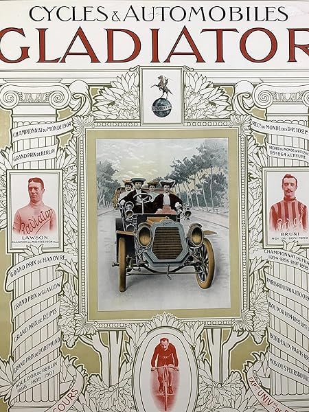 Gladiator - Cycles And Automobiles (1905) 23.5x30.5 French Advertising Poster LB - 4