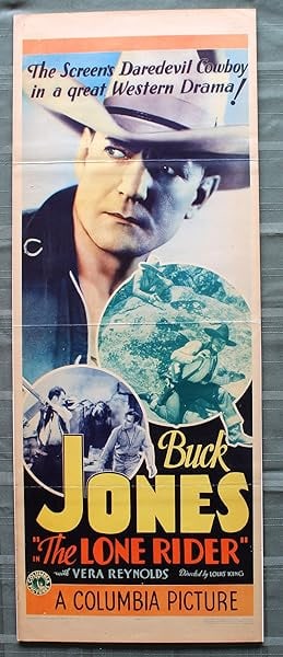 The Lone Rider - Buck Jones (1930) US Insert Movie Poster - Very Rare! (1 of 4)