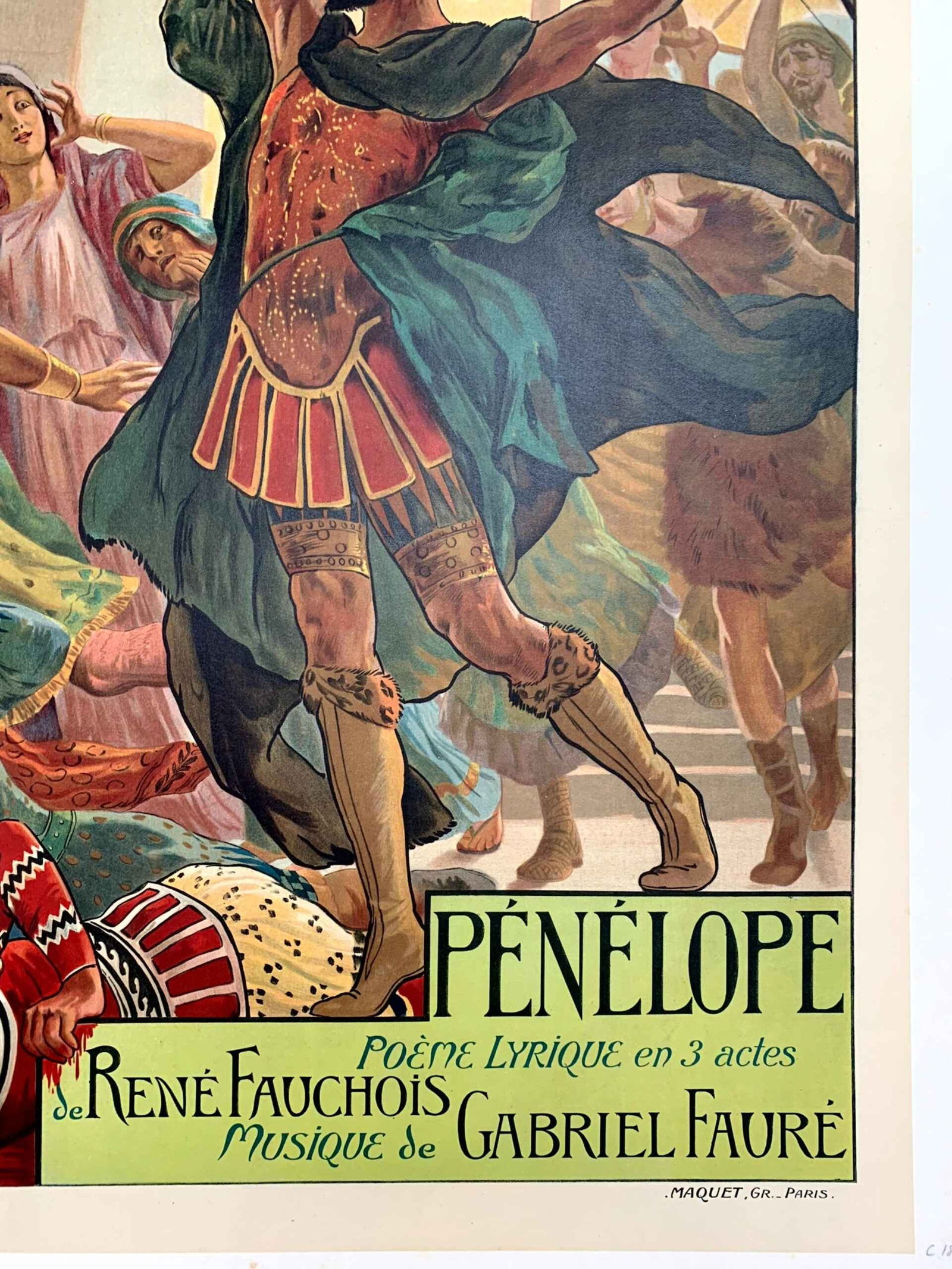 Penelope - Art by Rochegrosse (1894) 24x32.5 French Theatre Poster LB - 5
