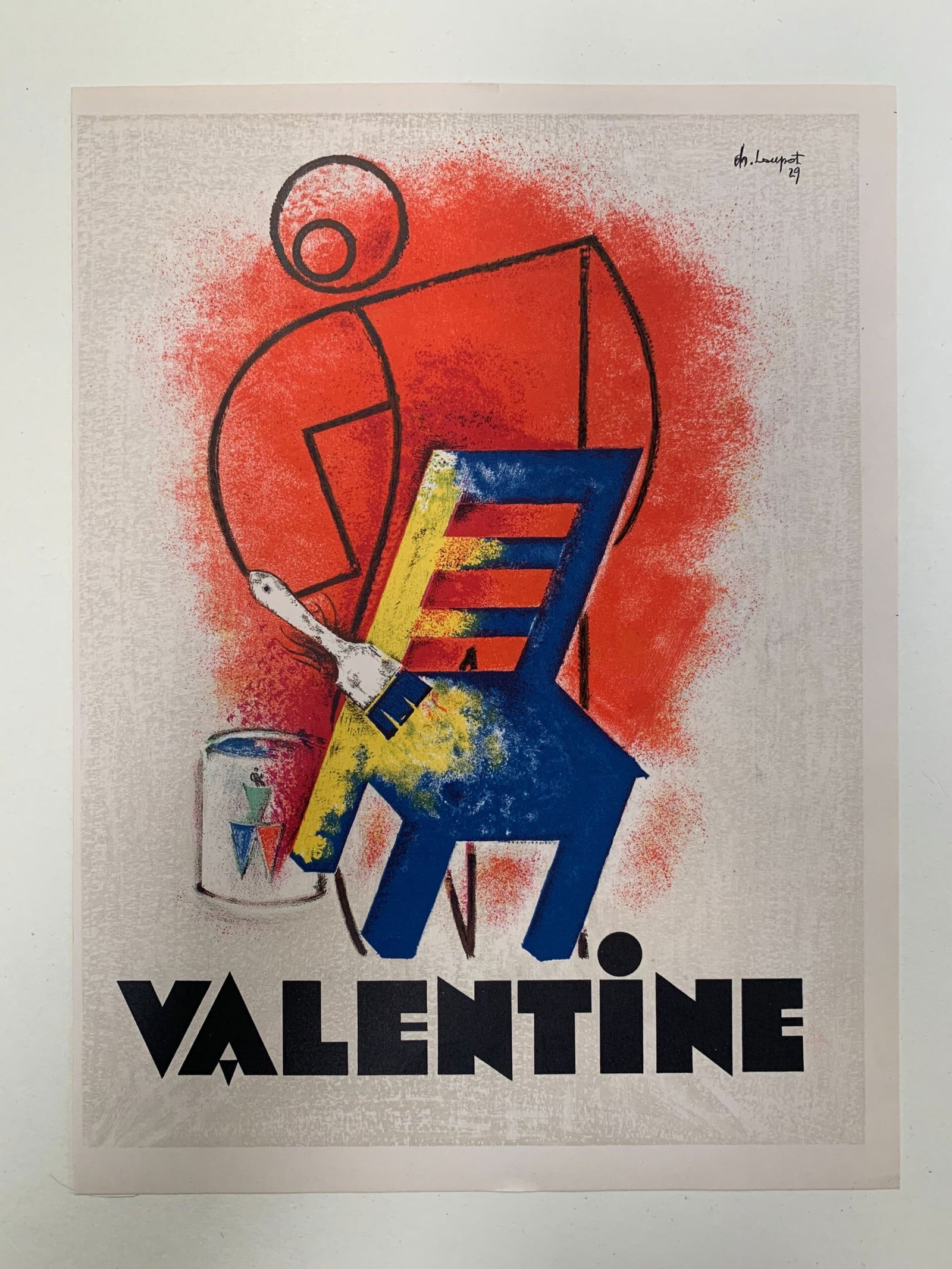 Valentine - Art Charles Loupot (1929) 9.125 x 12.25 French Advertising Poster (1 of 7)