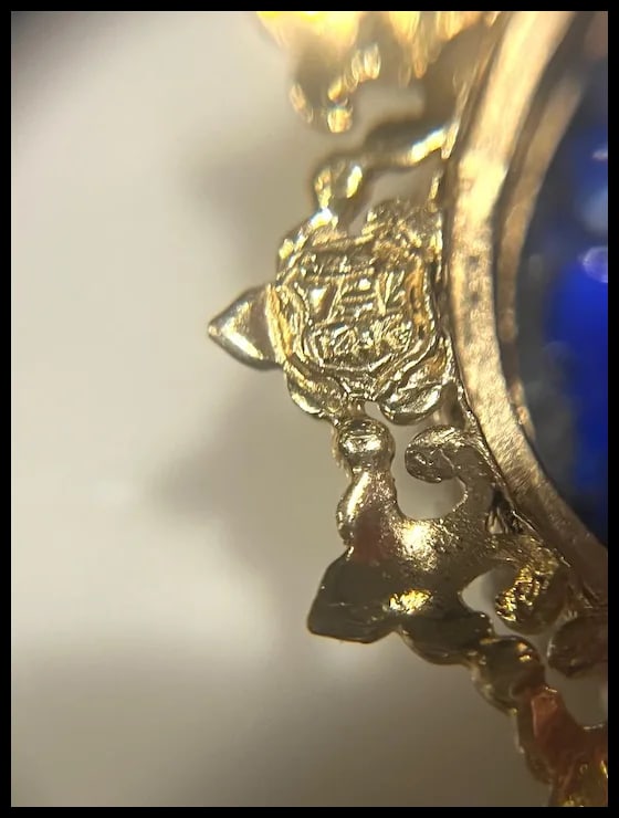 Exquisite Vintage 14k Limoges France Hand Painted Cameo with Seed Pearls - 16