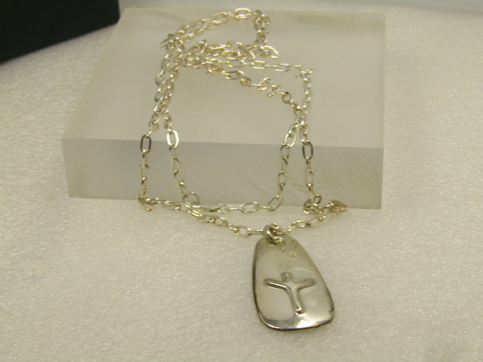 Vintage Sterling RLM Viking Elk Symbol Necklace, 36", Original Box/Pouch, 1990's. - 5