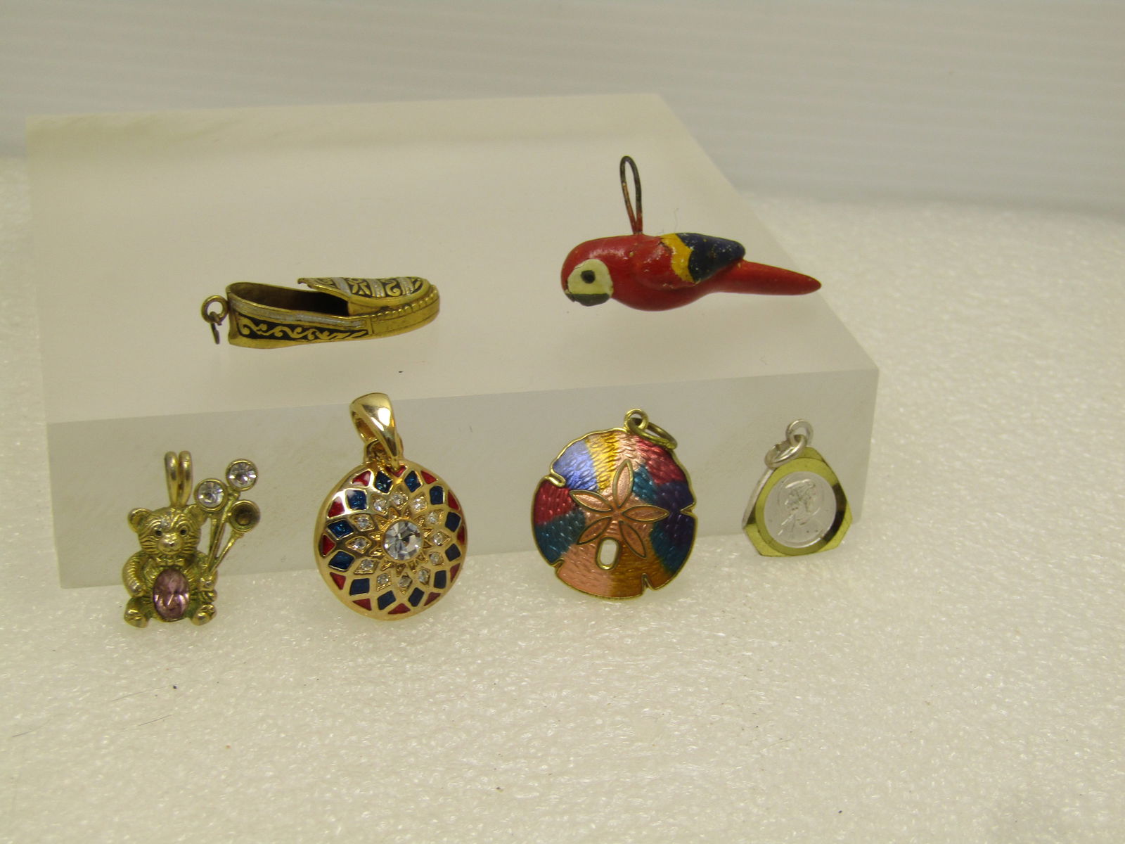 Vintage Six Pendant Lot, Damacene, Guilloch, Cloisonne More, 1960's-1980's - 3