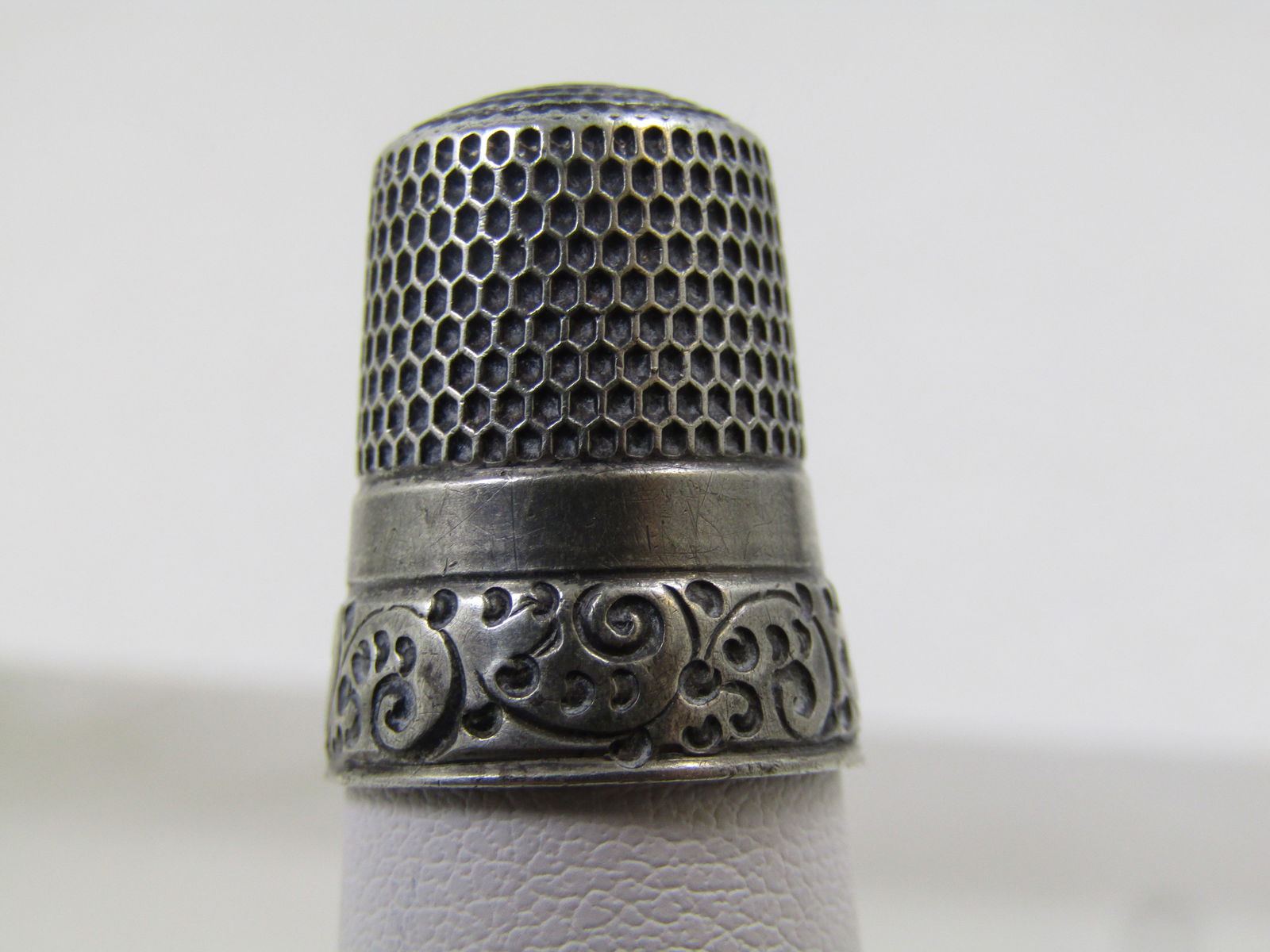Vintage Sterling Thimble, SZ 8. Signed, 1930's-1950's - 3