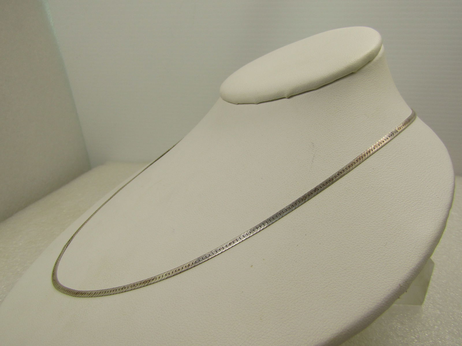 Vintage Sterling Reversible Herringbone Necklace, 30" 1980's-1990's - 2