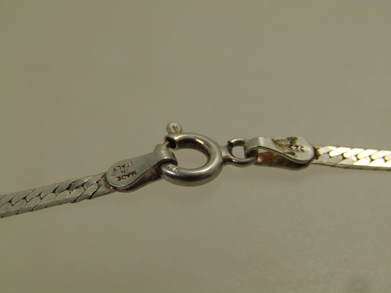 Vintage Sterling Reversible Herringbone Necklace, 30" 1980's-1990's - 4