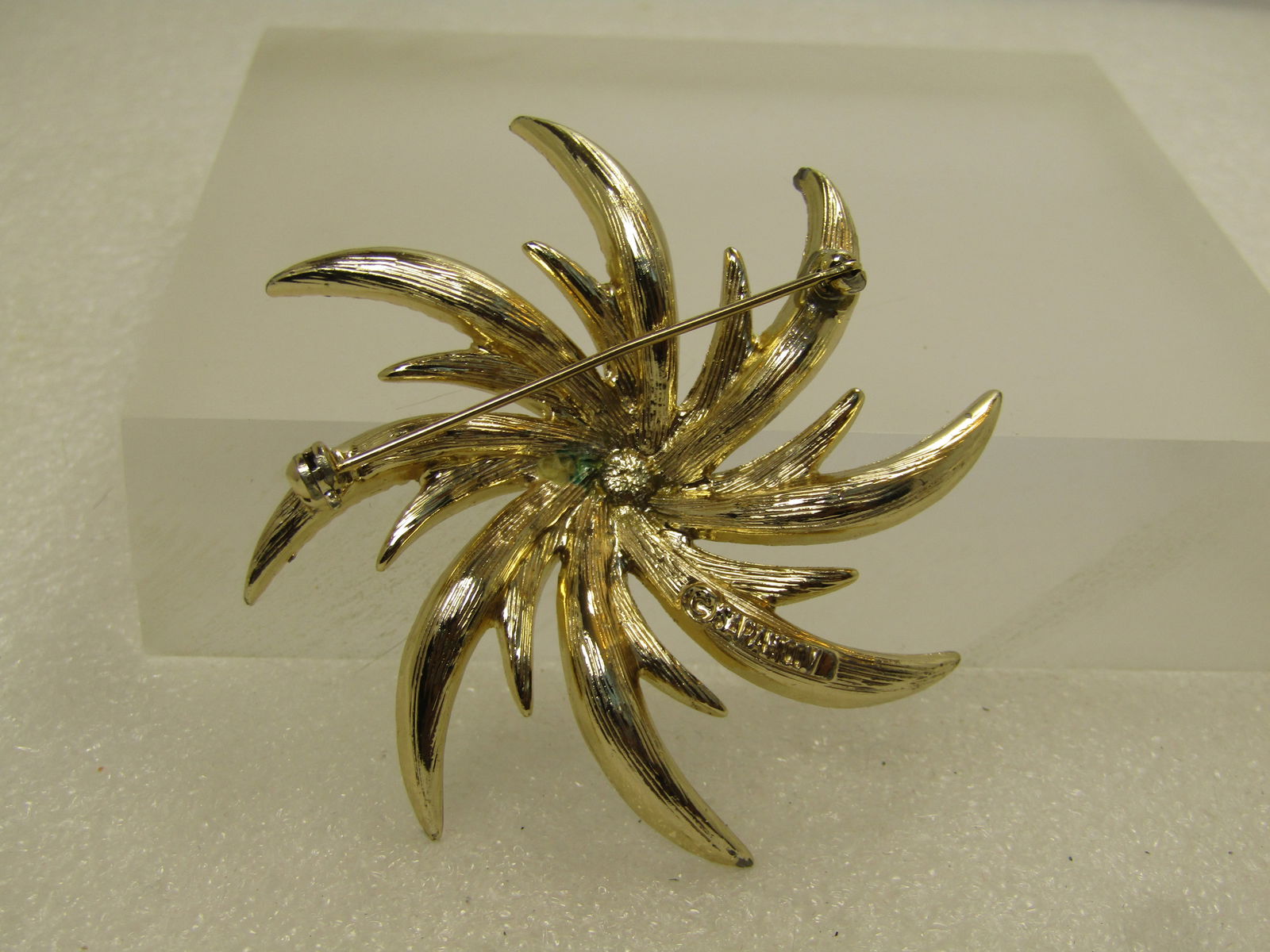 Vintage Pinwheell Rhinestone Brooch, Two-Tone, Sarah Coventry, 1960's-1970's - 4