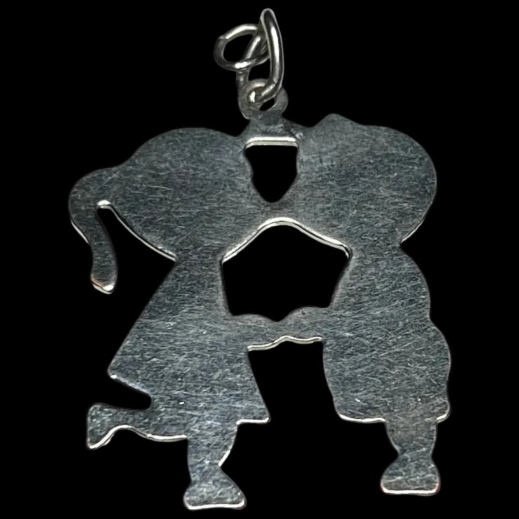 Vintage Dogtag Boy and Girl Kissing Charm/Pendant- Engravable (1 of 4)