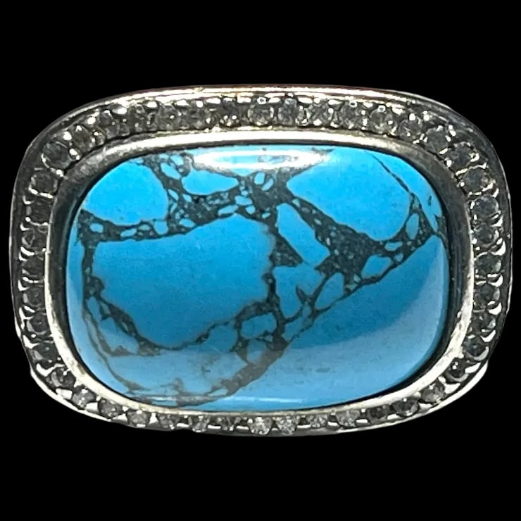 Estate Oversize Sterling Silver NH Signet Ring (1 of 9)