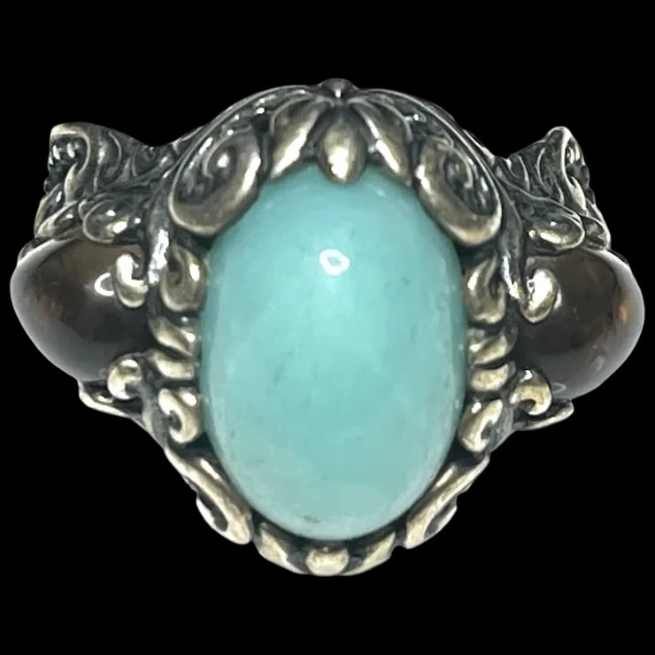 Estate Carolyn Pollack Quartzite and Smoky Quartz Sterling Silver Statement Ring (1 of 5)