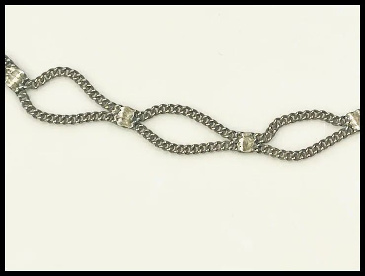 Estate Sterling Silver Large Baltic Amber Pendant on Unusual Sterling Chain/Necklace - 10