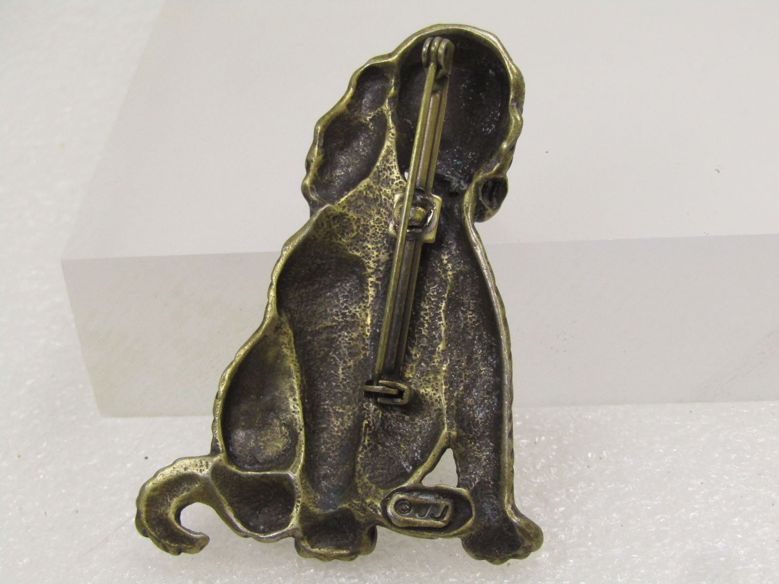 Vintage Retriever Dog Brooch, Signed J.J, 1970's-1980's - 5