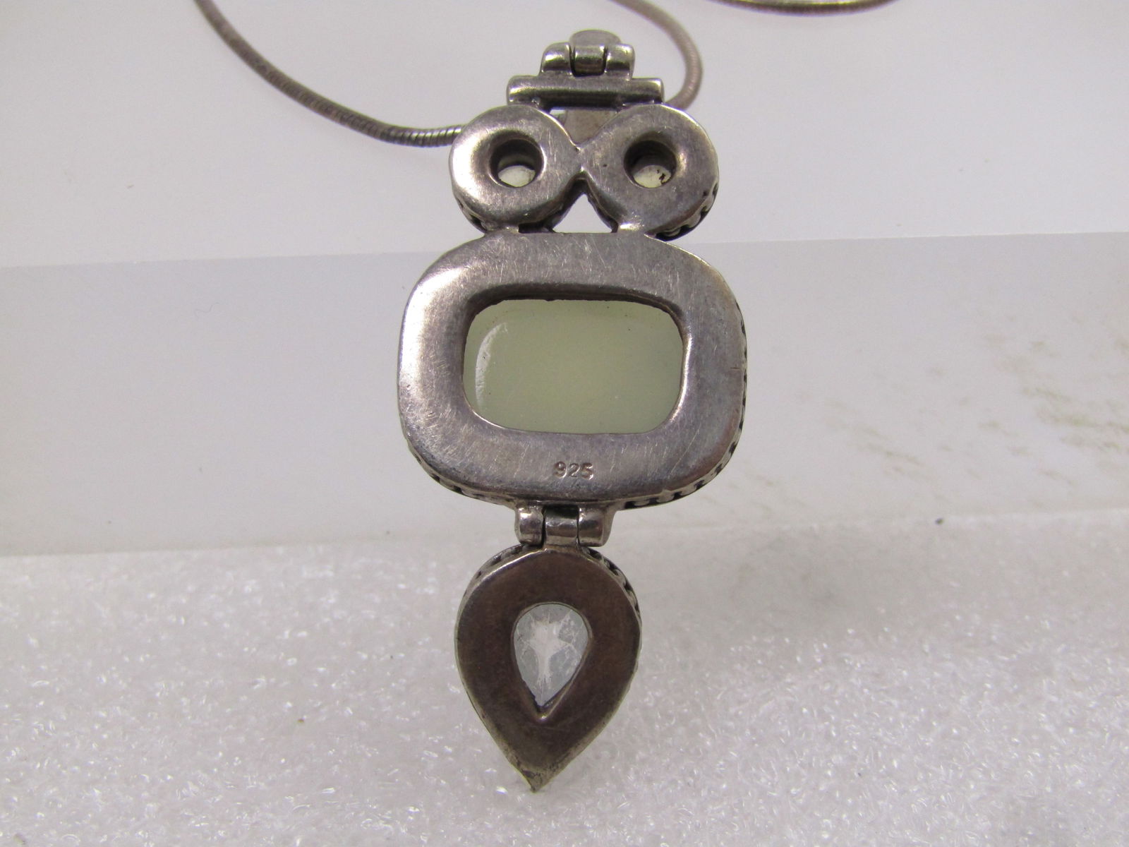 Vintage Sterling Mystic Topaz, Moonstone Necklace, 18", 1980's, Boho/Southwestern Appeal - 8